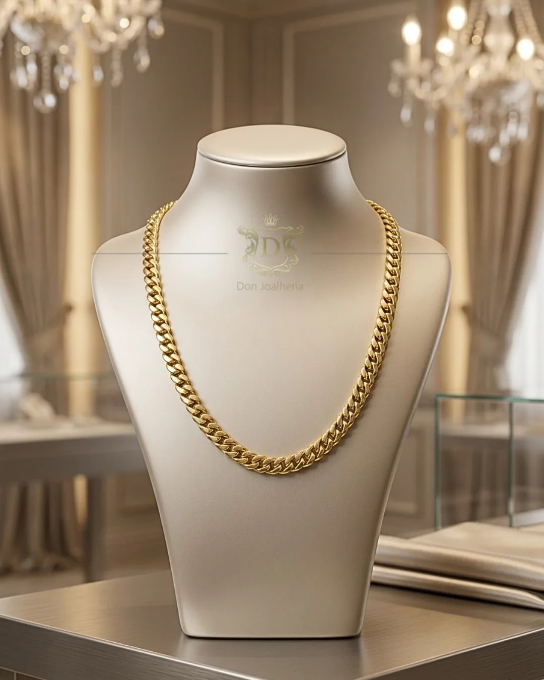 Corrente Cuban Link 90 gramas Ouro 18k 750