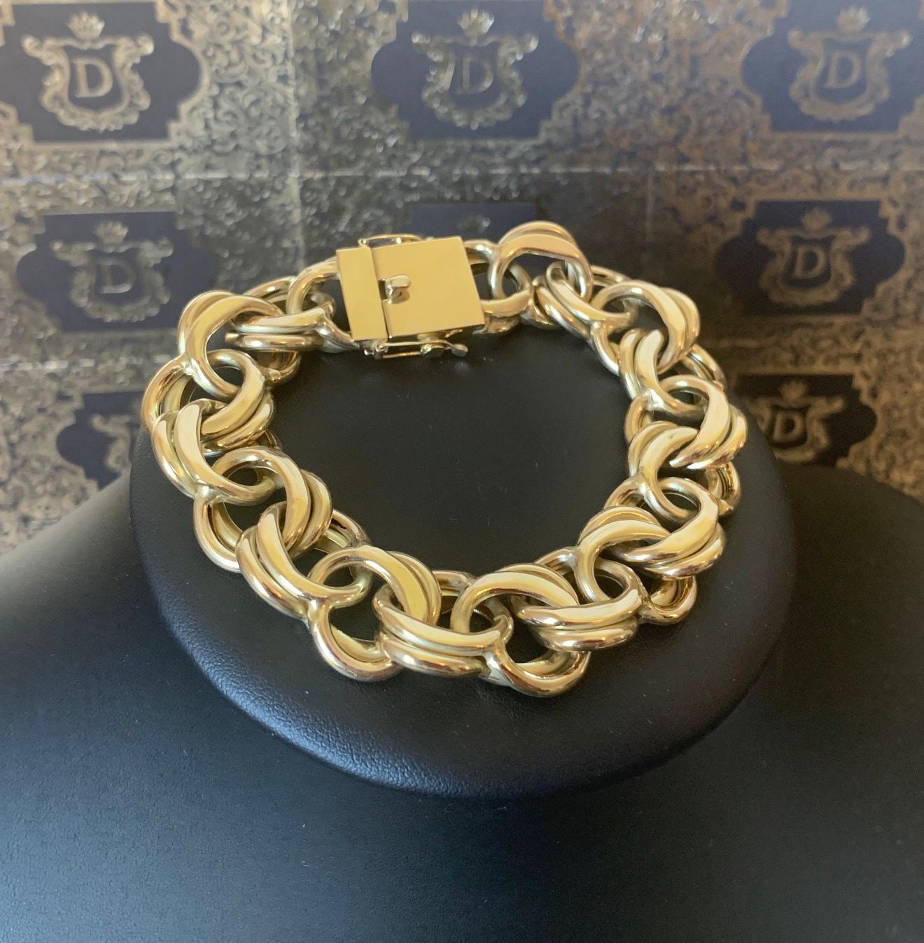 Pulseira Friso Duplo 40 gramas Ouro 18k 750